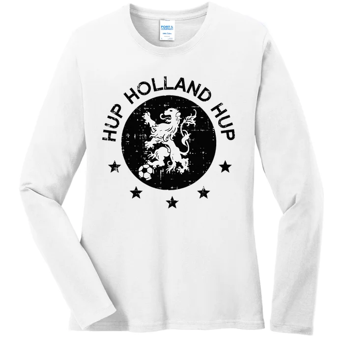 Hup Holland Netherlands Orange Soccer Ladies Long Sleeve Shirt