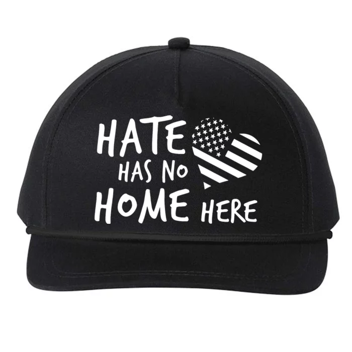 Hate Has No Home Here Snapback Five-Panel Rope Hat