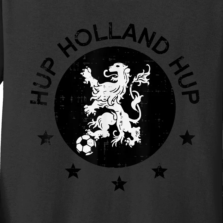 Hup Holland Netherlands Orange Soccer    Boys Kids Long Sleeve Shirt