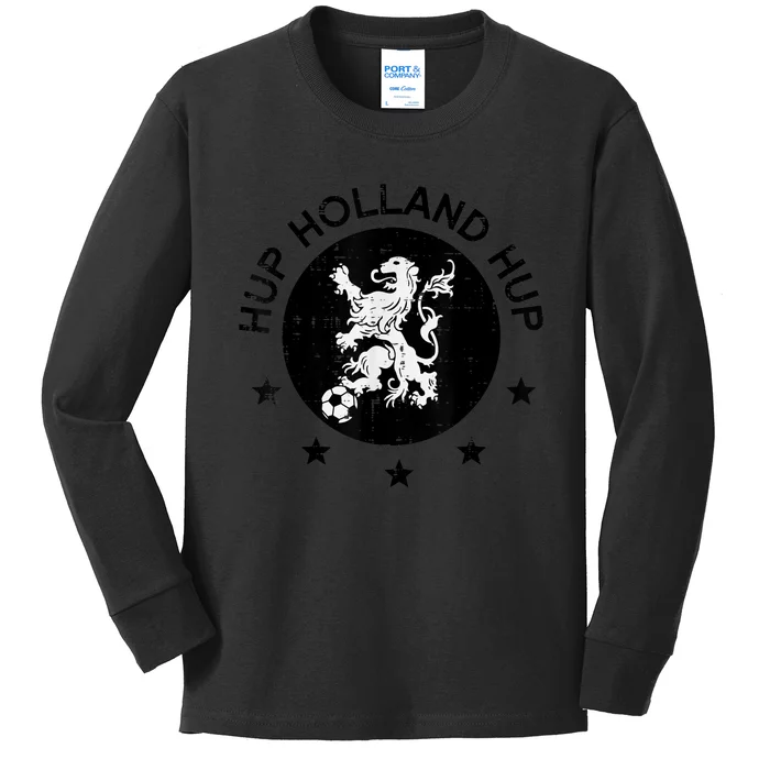 Hup Holland Netherlands Orange Soccer    Boys Kids Long Sleeve Shirt