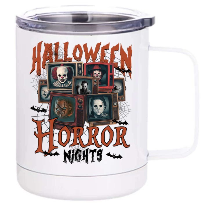 Halloween Horror Nights Horror Movie Characters Horror Front & Back 12oz Stainless Steel Tumbler Cup