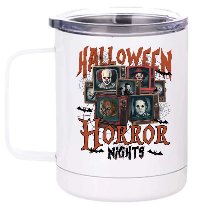 Halloween Horror Nights Horror Movie Characters Horror Front & Back 12oz Stainless Steel Tumbler Cup