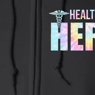 Healthcare Hero Nurse Doctor Frontline Essential Wor Tie Dye Full Zip Hoodie