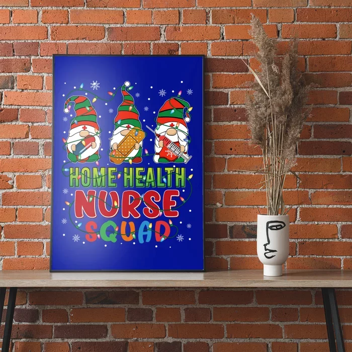 Home Health Nurse Squad Three Gnomes Christmas Gnome Nurse Gift Poster