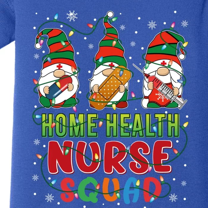 Home Health Nurse Squad Three Gnomes Christmas Gnome Nurse Gift Baby Bodysuit