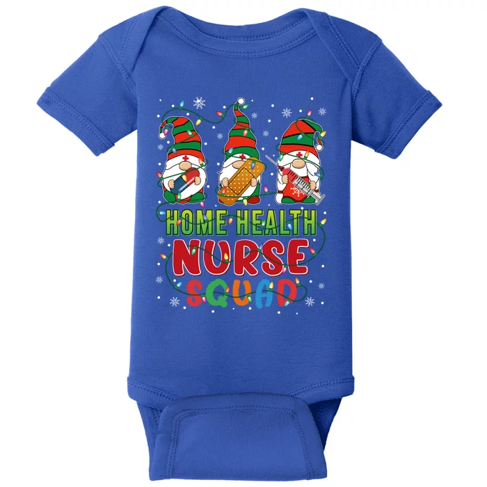 Home Health Nurse Squad Three Gnomes Christmas Gnome Nurse Gift Baby Bodysuit