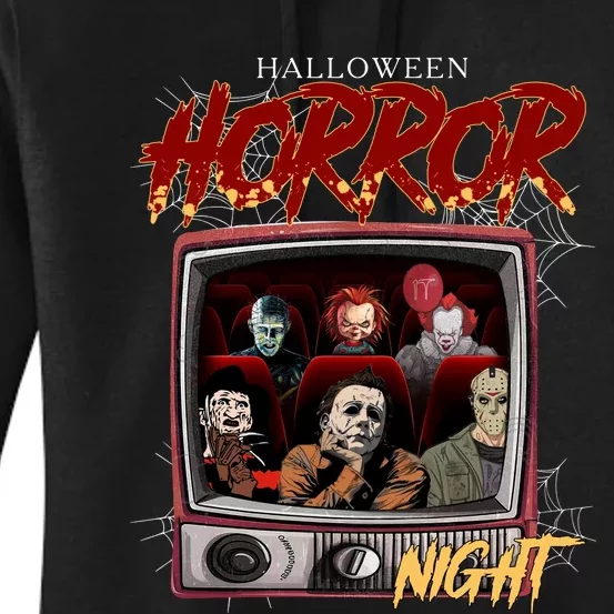 Halloween Horror Nights Movie Characters Halloween Scary Movies= Women's Pullover Hoodie