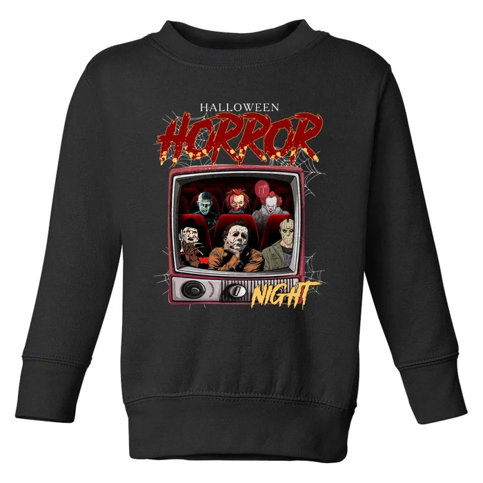 Halloween Horror Nights Movie Characters Halloween Scary Movies= Toddler Sweatshirt