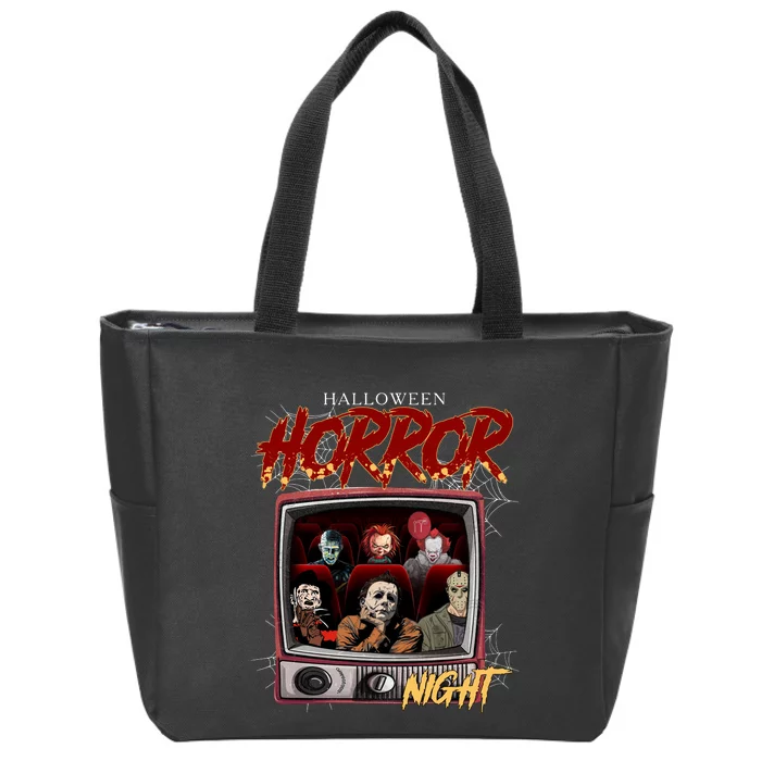 Halloween Horror Nights Movie Characters Halloween Scary Movies= Zip Tote Bag