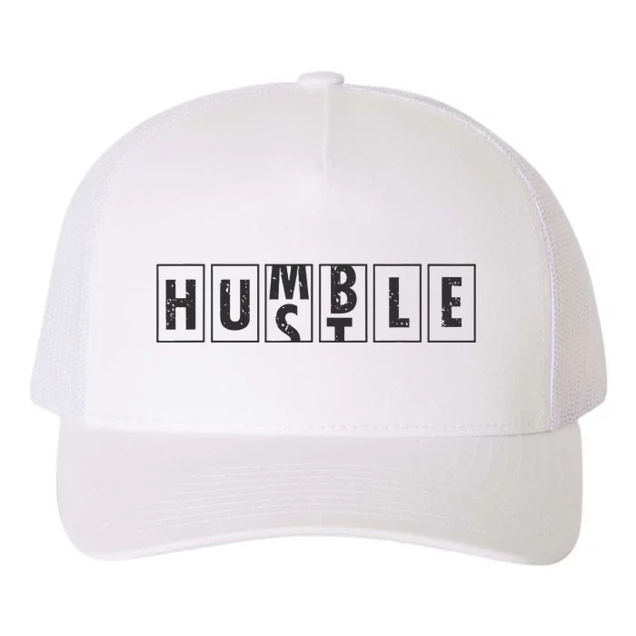 Humble Hustle Odometer Style Graphic Design Yupoong Adult 5-Panel Trucker Hat