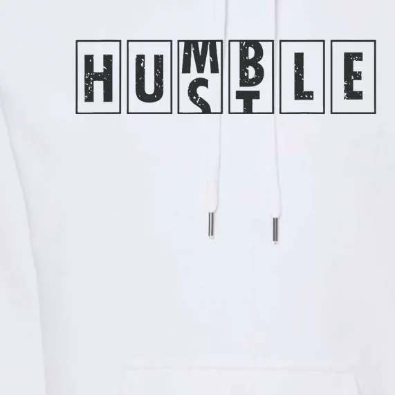 Humble Hustle Odometer Style Graphic Design Premium Hoodie