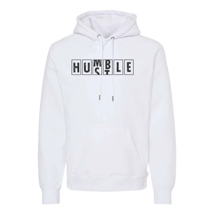 Humble Hustle Odometer Style Graphic Design Premium Hoodie