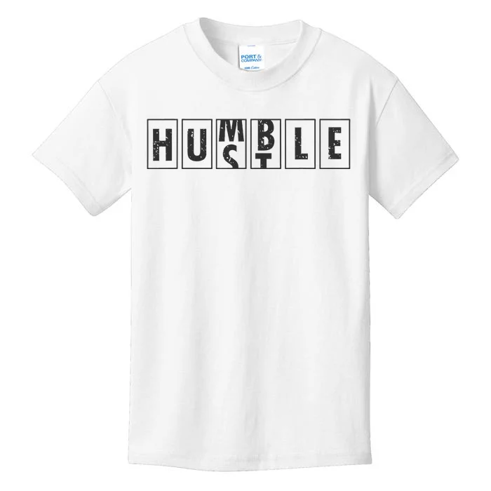 Humble Hustle Odometer Style Graphic Design Kids T-Shirt