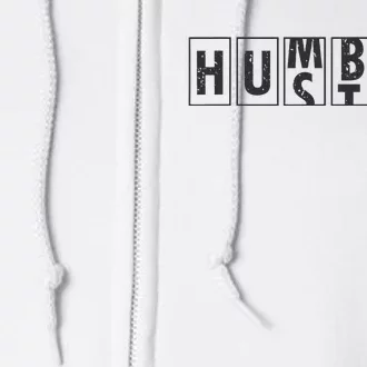 Humble Hustle Odometer Style Graphic Design Full Zip Hoodie