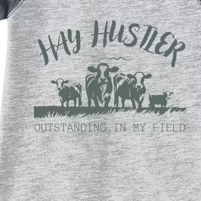 Hay Hustler Outstanding In My Field Infant Baby Jersey Bodysuit