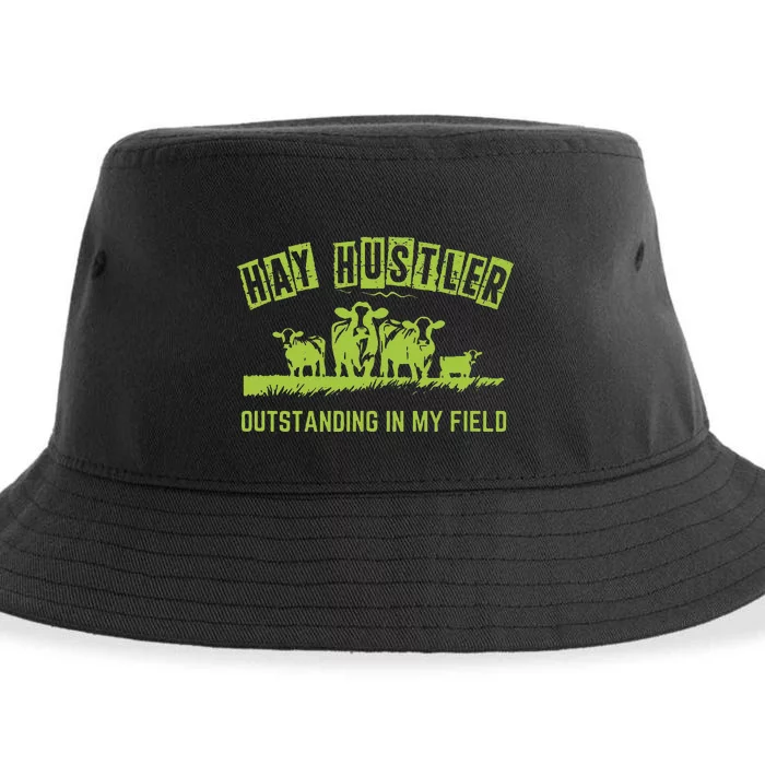 Hay Hustler Outstanding In My Field Sustainable Bucket Hat