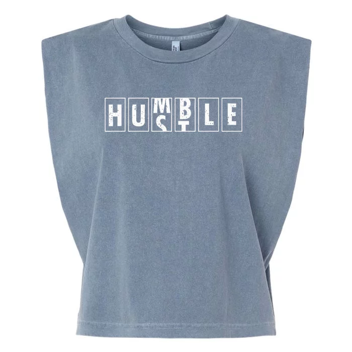 Humble Hustle Odometer Style Graphic Design Garment-Dyed Women's Muscle Tee