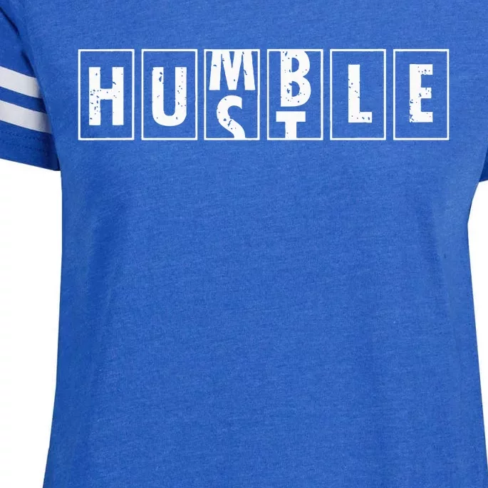 Humble Hustle Odometer Style Graphic Design Enza Ladies Jersey Football T-Shirt