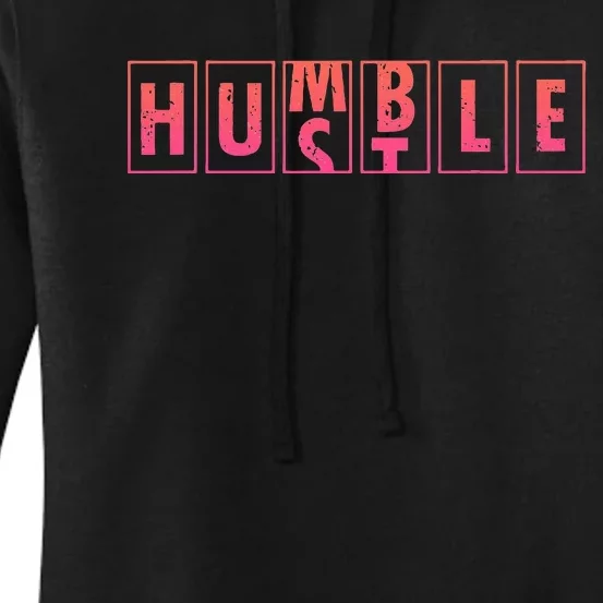 Humble Hustle Odometer Style Graphic Design Women's Pullover Hoodie