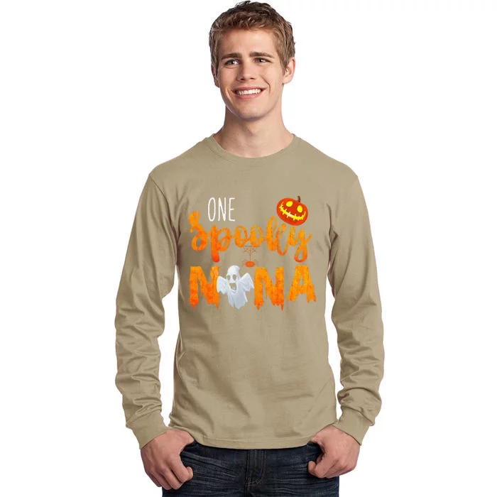 Happy Halloween One Spooky Nana Funny Nana Gift Tall Long Sleeve T-Shirt