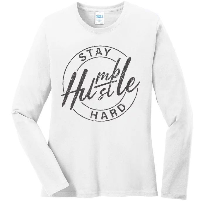 Humble Hustle Odometer Style Ladies Long Sleeve Shirt