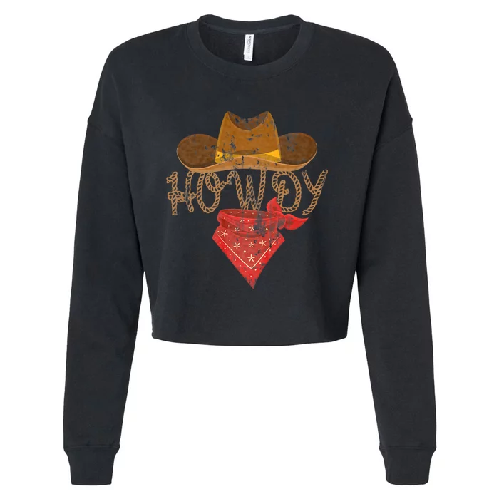 Howdy Cropped Pullover Crew