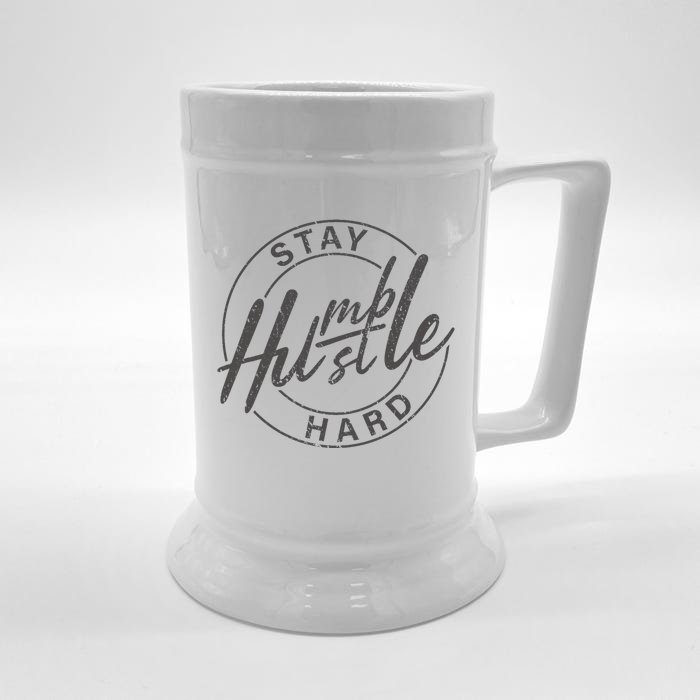 Humble Hustle Odometer Style Graphic Design Front & Back Beer Stein