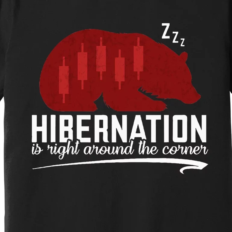 Humorous Hibernation Of Stocks Saying Premium T-Shirt