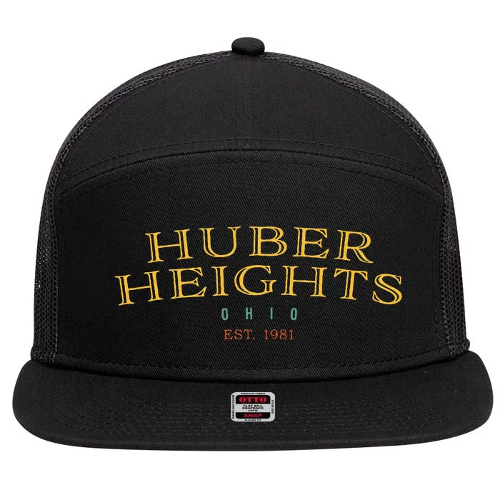 Huber Heights Ohio Oh Hometown 7 Panel Mesh Trucker Snapback Hat