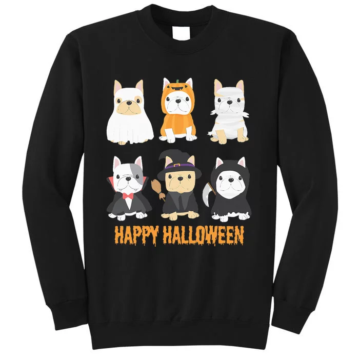 Happy Halloween Pug Dogs Cute French Bulldog Lover Gifts Tall Sweatshirt