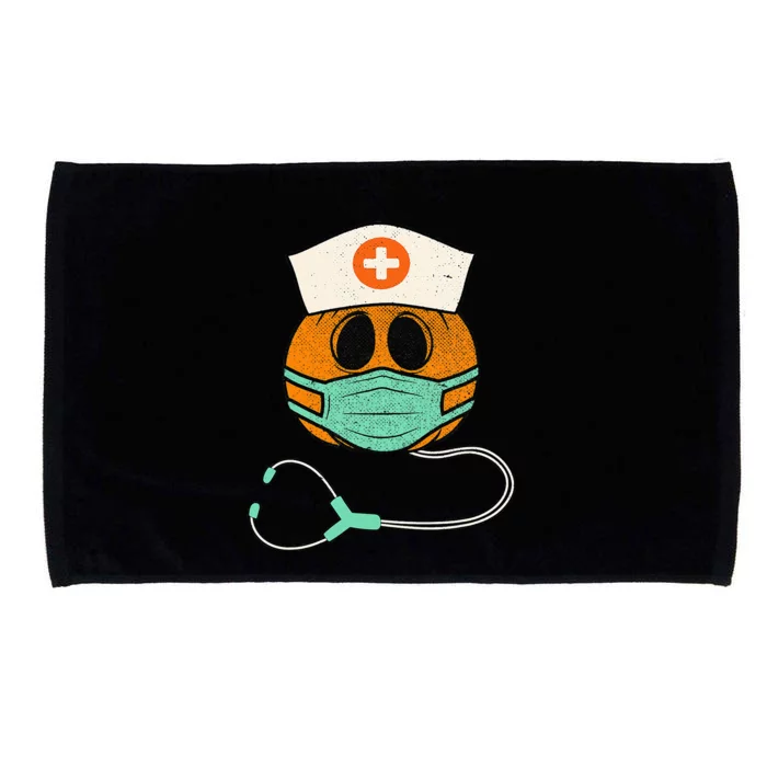 Happy Halloween Pumpkin Nurse Nursing Funny Halloween Nurse Microfiber Hand Towel