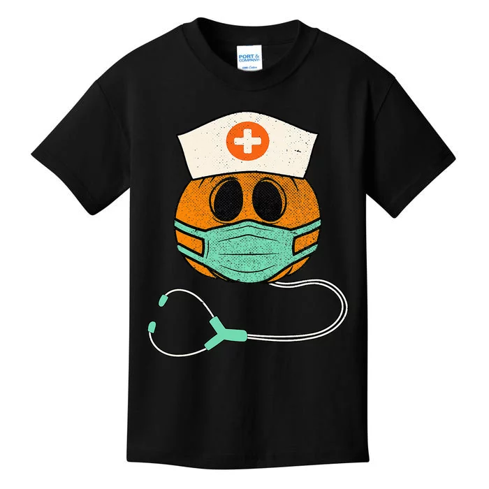 Happy Halloween Pumpkin Nurse Nursing Funny Halloween Nurse Kids T-Shirt