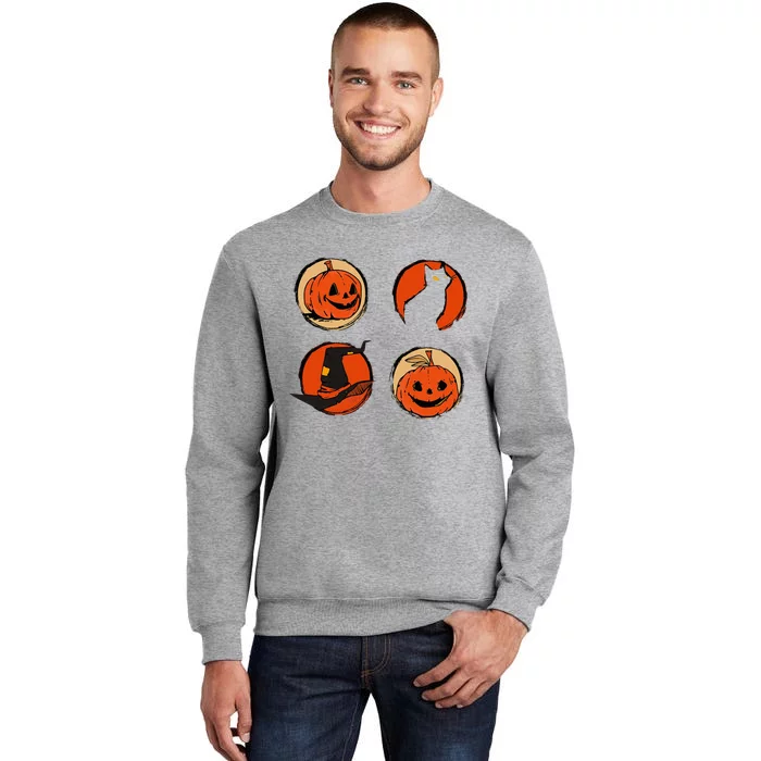 Halloween Hat Pumpkin Cat Costume Sweatshirt