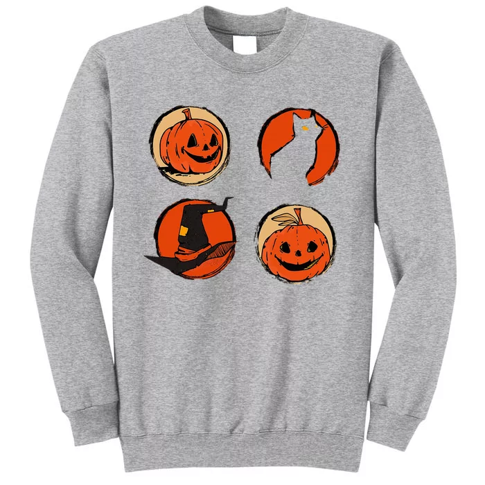 Halloween Hat Pumpkin Cat Costume Sweatshirt