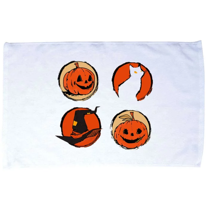 Halloween Hat Pumpkin Cat Costume Microfiber Hand Towel