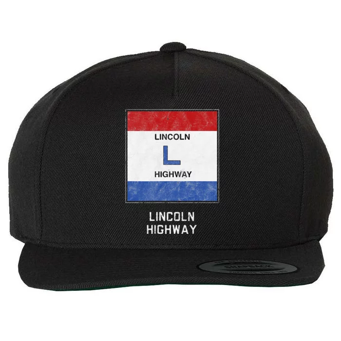 Historic Highway Pole Markers Lincoln Road Wool Snapback Cap