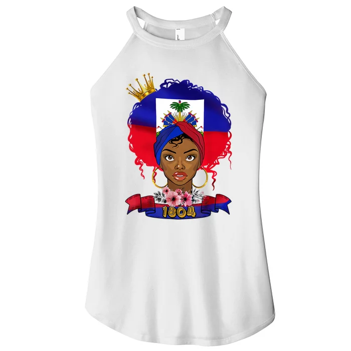 Haitian Haiti Patriotism Roots Heritage Women’s Perfect Tri Rocker Tank