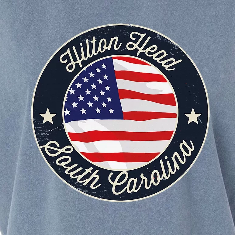 Hilton Head Patriotic South Carolina Souvenir Garment-Dyed Women's Muscle Tee