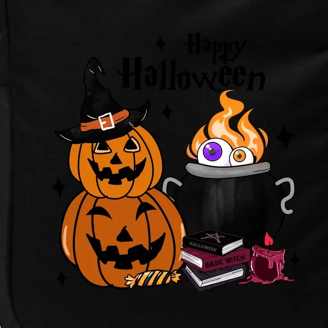 Happy Halloween Potluck Pumpkin Witch Spooky Graphic Plus Size Party Impact Tech Backpack