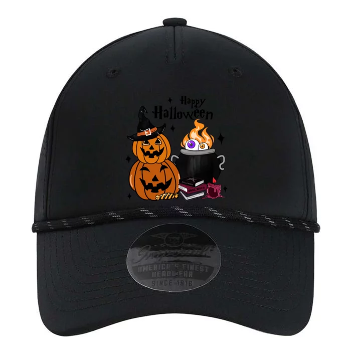 Happy Halloween Potluck Pumpkin Witch Spooky Graphic Plus Size Party Performance The Dyno Cap