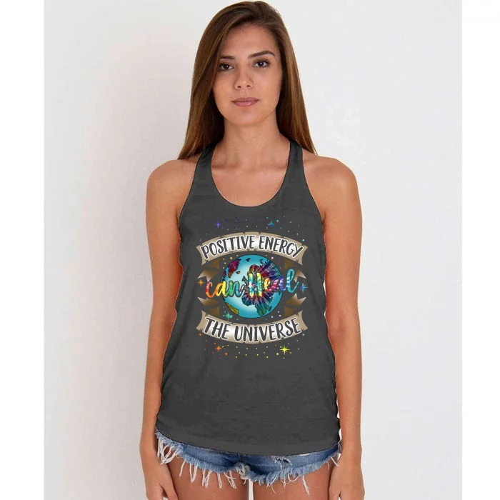 Holistic Healer Positive Energy Mindful Living Earth Day Meaningful Gift Women's Knotted Racerback Tank