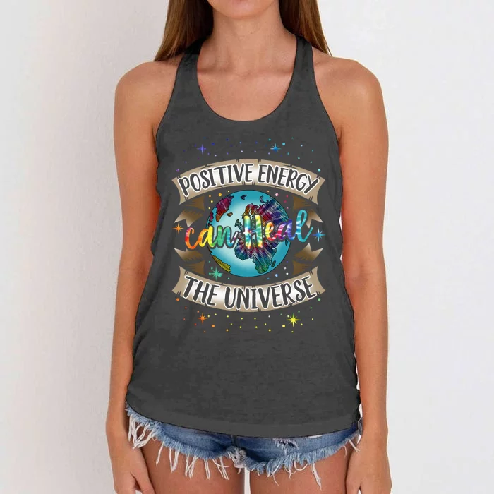 Holistic Healer Positive Energy Mindful Living Earth Day Meaningful Gift Women's Knotted Racerback Tank