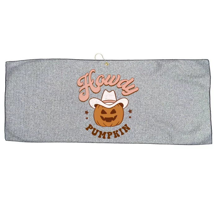 Halloween Howdy Pumpkin Cow Hat Happy Meaningful Gift Large Microfiber Waffle Golf Towel