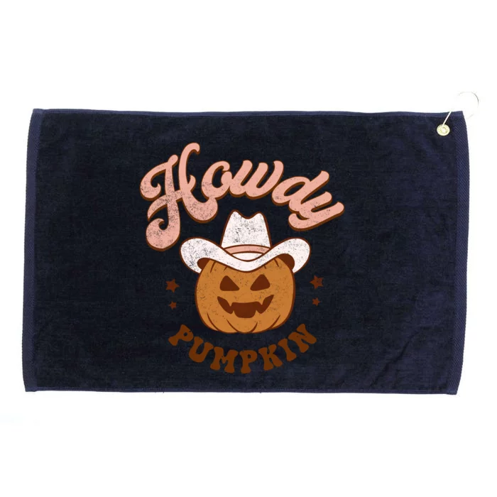 Halloween Howdy Pumpkin Cow Hat Happy Meaningful Gift Grommeted Golf Towel