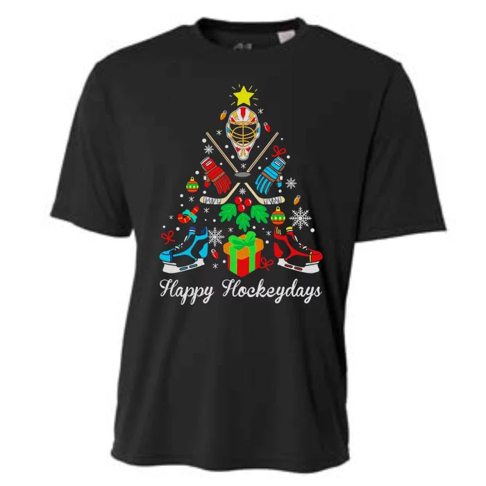 Happy Hockeydays Players With Gift Box A Wonderful Christmas Cooling Performance Crew T-Shirt