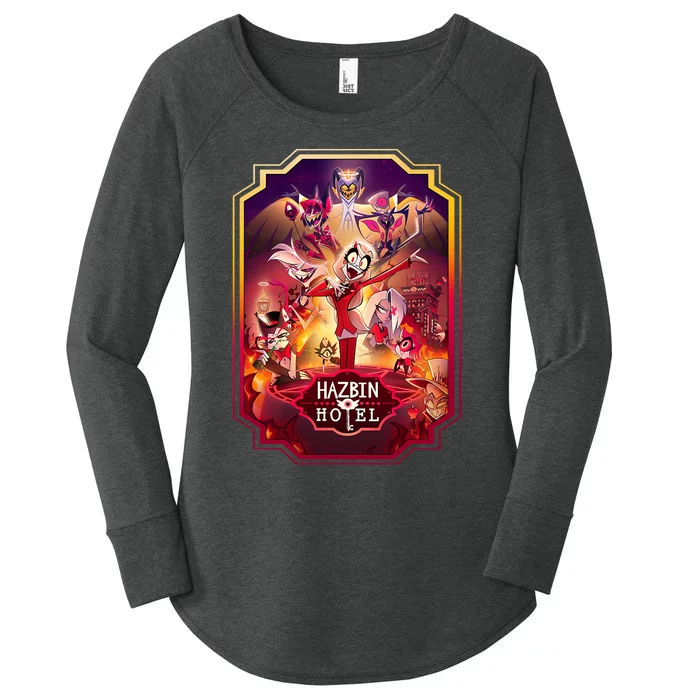 Hazbin Hotel Poster Art Women's Perfect Tri Tunic Long Sleeve Shirt