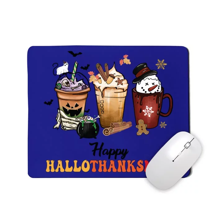 Happy Hallothanksmas Pumpkin Spice Cups Cute Gift Mousepad