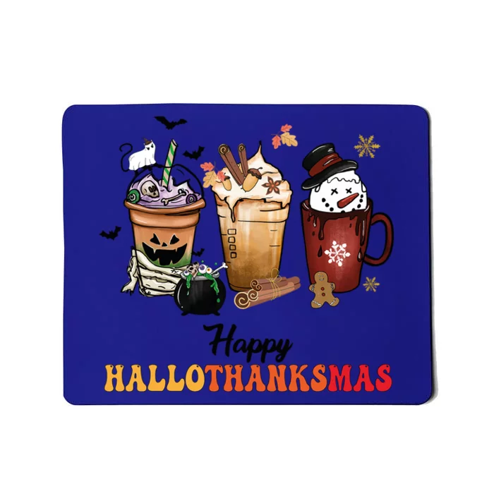 Happy Hallothanksmas Pumpkin Spice Cups Cute Gift Mousepad