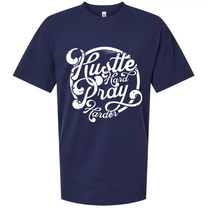 Hustle Hard Pray Harder Sueded Cloud Jersey T-Shirt