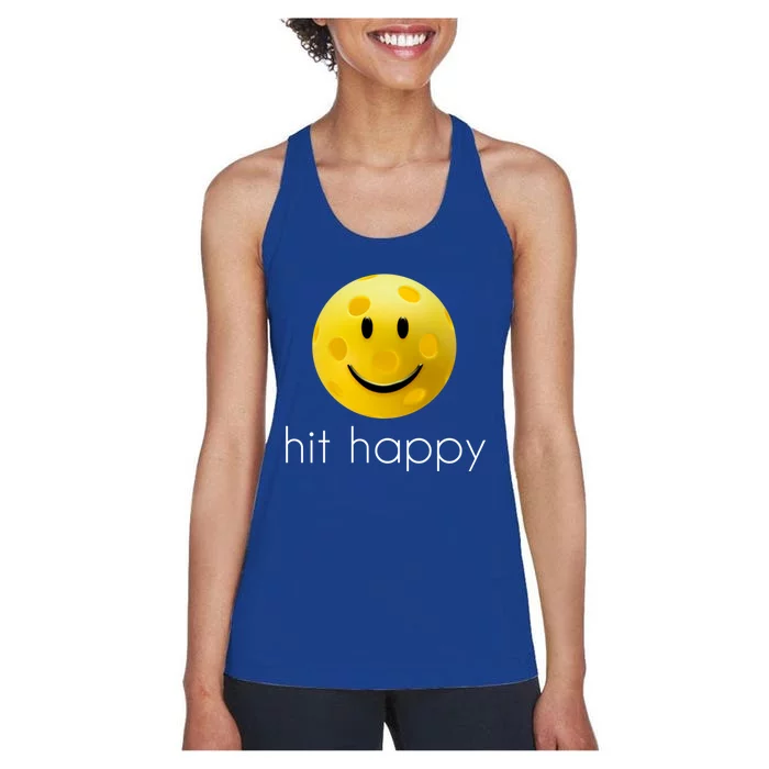 Hit Happy Pickleball Gift Women's Racerback Tank